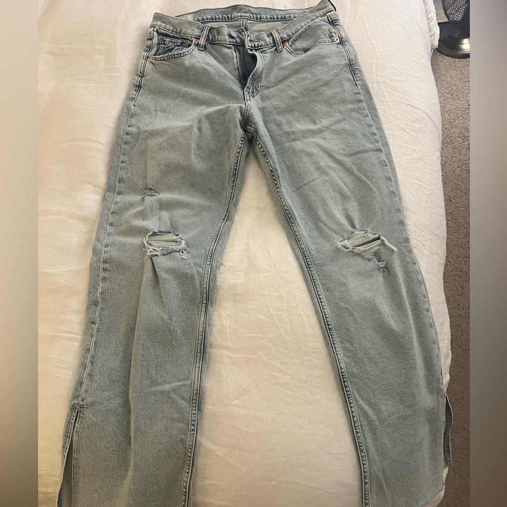 Gap 90s mid rise loose distressed jeans
